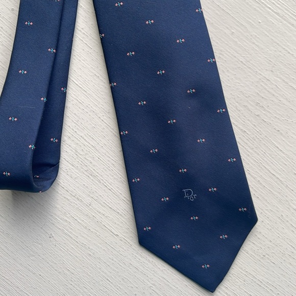 Christian Dior Men’s Tie Vintage Y2K Blue - Picture 3 of 8